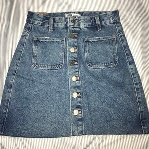 High waisted Zara denim skirt